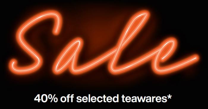 T2 Tea: 40% off selected Teawares